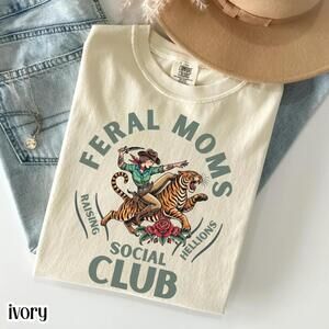 Feral Moms Social Club Shirt Funny Chaos Mom Tee